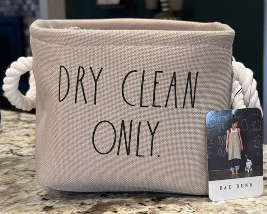 New Rae Dunn 8x8 DRY CLEAN ONLY taupe basket