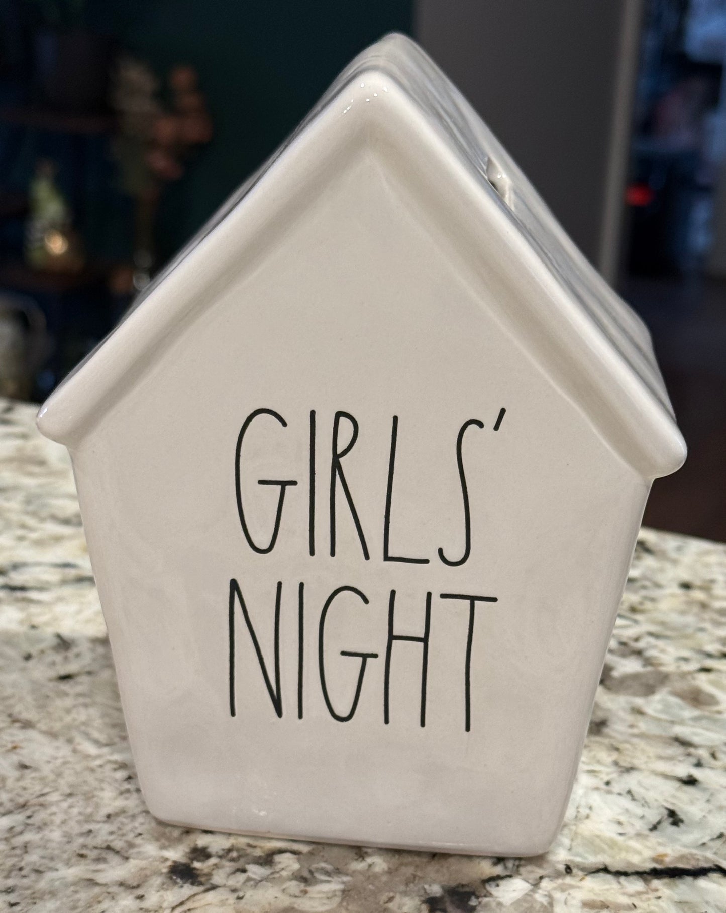 New Rae Dunn white ceramic house bank GIRLS’ NIGHT