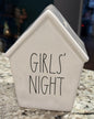 New Rae Dunn white ceramic house bank GIRLS’ NIGHT