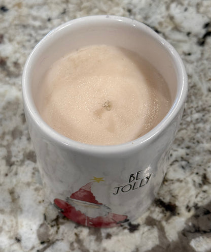 New Rae Dunn white ceramic Christmas candle BE JOLLY 13.2 oz