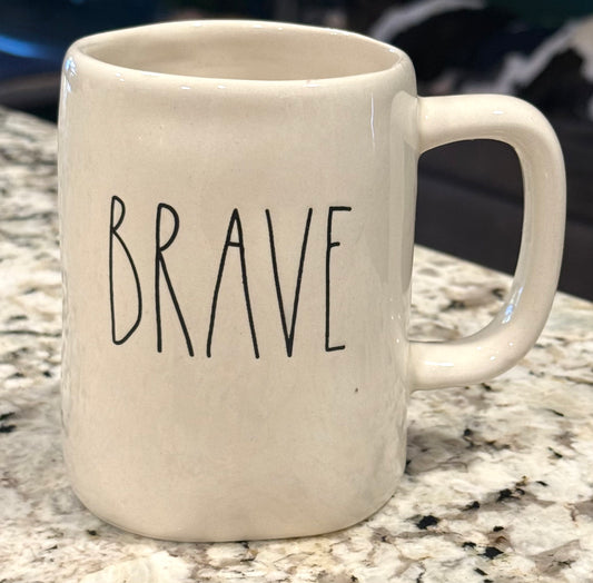 New Rae Dunn ceramic fall coffee mug BRAVE