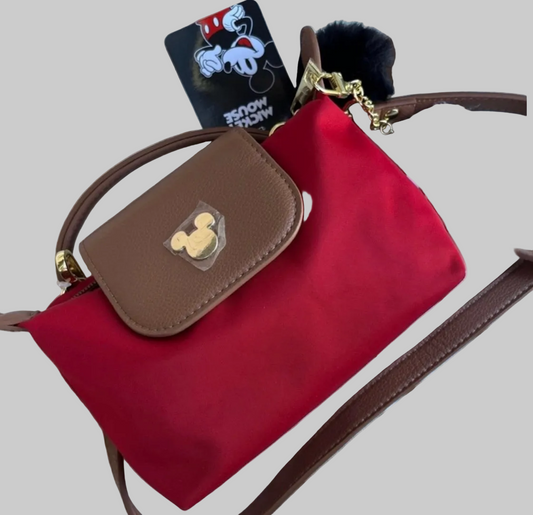 New Disney Longchamp Dupe Mickey Mouse mini bag with charm 6.5x4