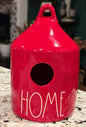 New Rae Dunn red ceramic birdhouse HOME