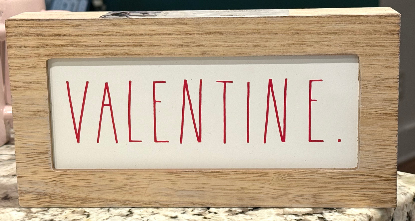 New Rae Dunn wood Valentine’s Day sign decor