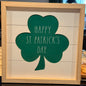 New Rae Dunn St. Patrick’s Day wood clover sign HAPPY ST. PATRICK’S DAY