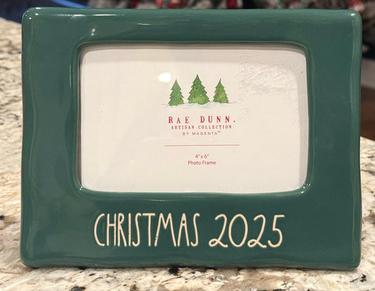 New Rae Dunn green ceramic photo picture frame 4x6 photo insert 2025