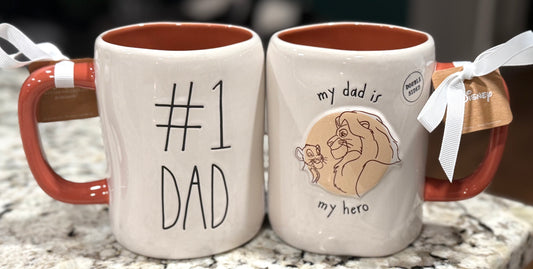 New Rae Dunn x Disney’s Lion King ceramic coffee mug MY DAD IS MY HERO