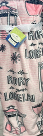 New pink Gilmore Girls 60x70 oversized fall throw blanket