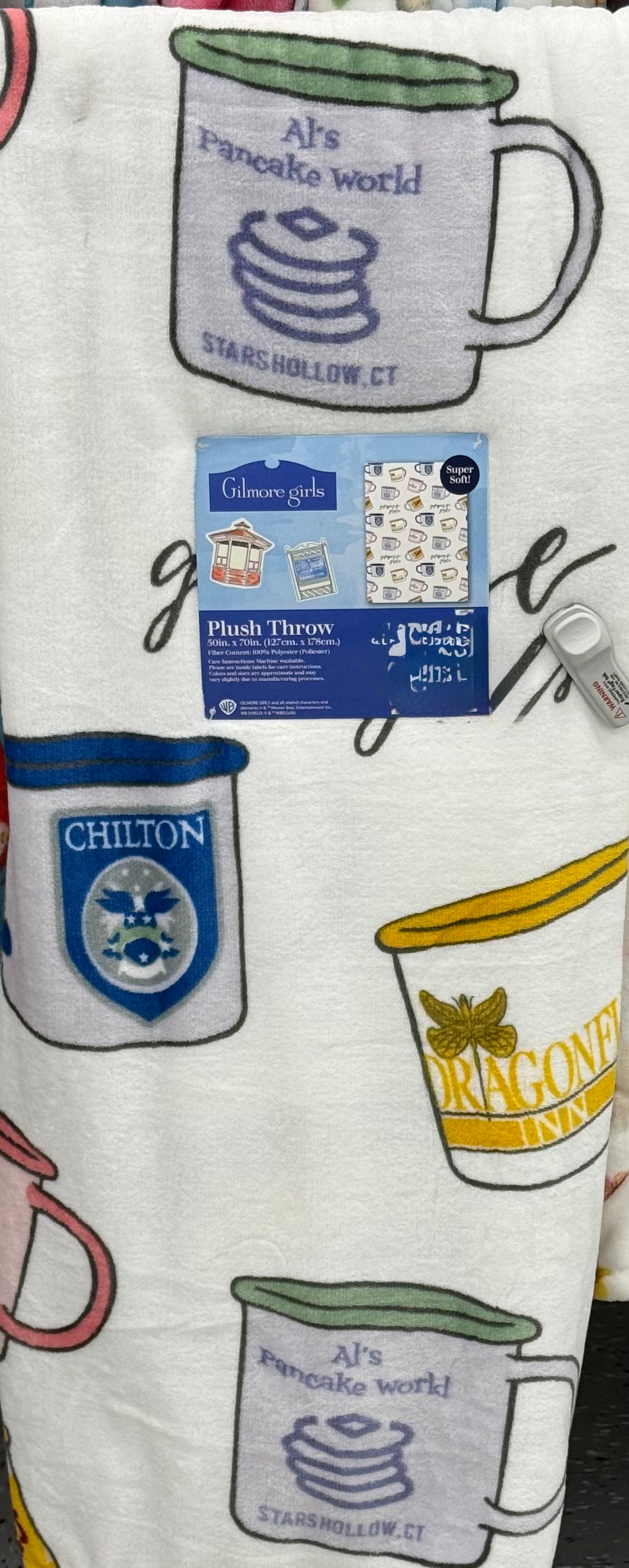 New Gilmore Girls white throw blanket 50x70