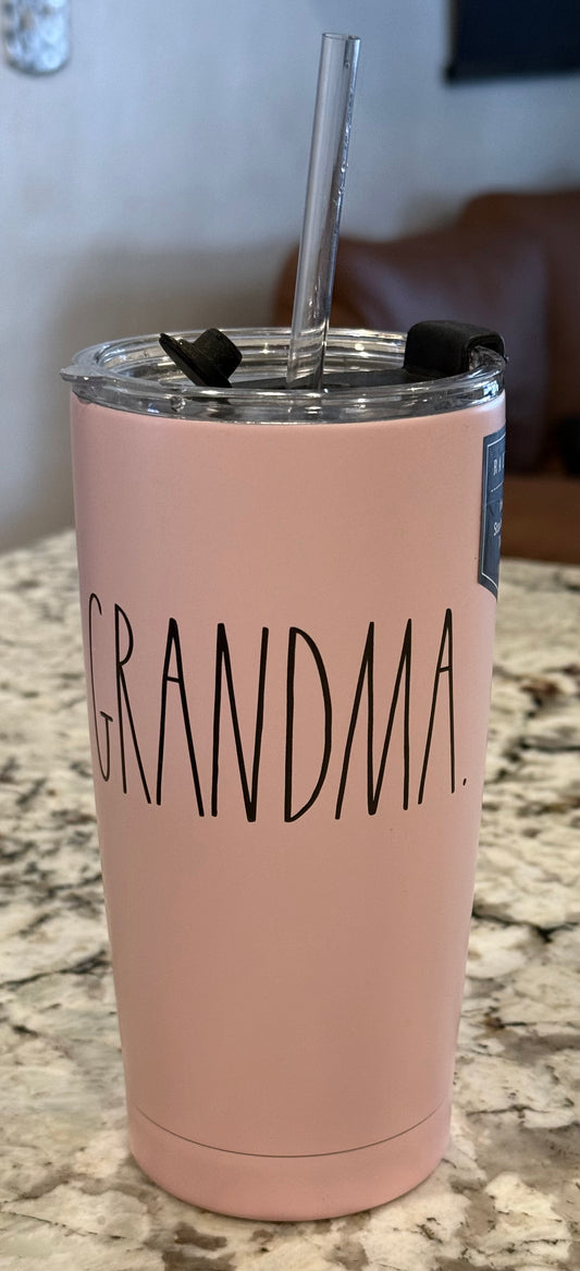 New pink insulated stainless tumbler 17oz GRANDMA