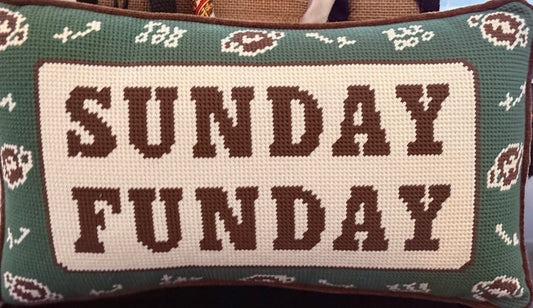 New Sunday Funday 9x16 hook football throw pillow decor