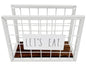New Rae Dunn LET’S EAT wood & metal White Napkin Holder