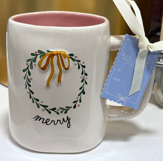 New Rae Dunn ceramic Christmas coffee mug MERRY