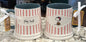New Rae Dunn x Peanuts Snoopy ceramic striped coffee mug PLAY BALL