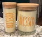 New Rae Dunn 2-piece BLESSED candle set. Ozs & scent 2nd photo!