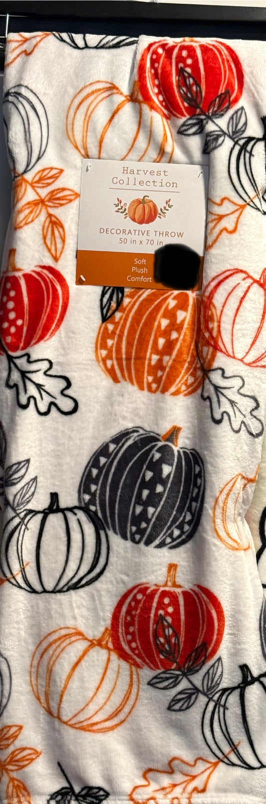New fall pumpkin throw blanket decor 50x70 super soft