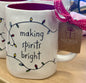 New Rae Dunn ceramic Christmas coffee mug MAKING SPIRITS BRIGHT