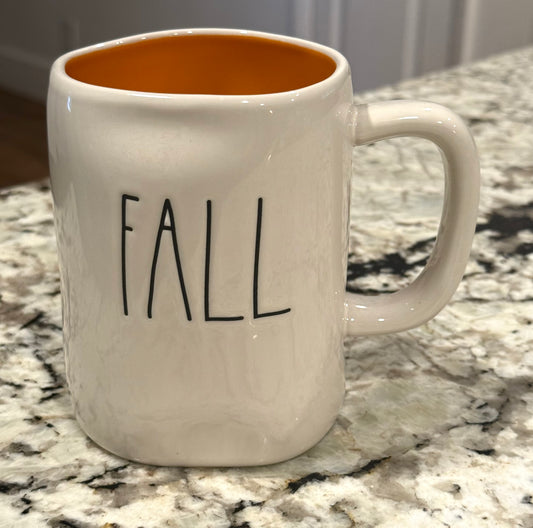 Rae Dunn white ceramic FALL Y’ALL coffee mug