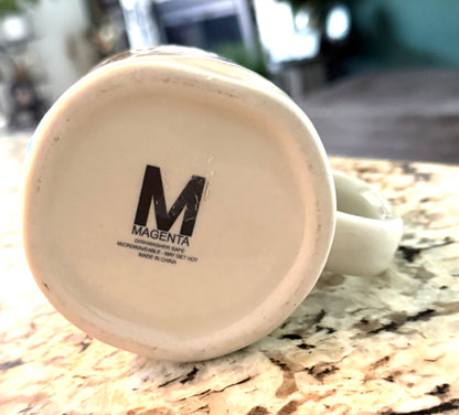 New Rae Dunn white ceramic coffee mug FAMILY (M) Stamped