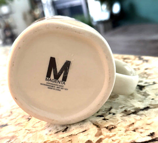 New Rae Dunn white ceramic coffee mug FAMILY (M) Stamped