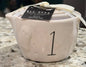 New release Rae Dunn white ceramic ghost motif Halloween measuring cup set