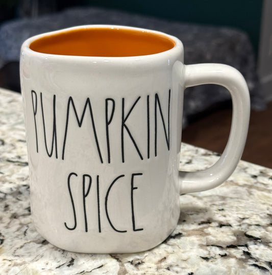 New Rae Dunn white ceramic PUMPKIN SPICE coffee mug
