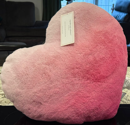 New Cupcakes and Cashmere pink ombre heart pillow