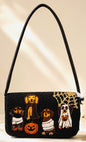 New beaded Made in India Halloween weiner dog dachshund purse bag handbag 8x5