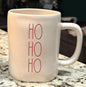 New Rae Dunn white ceramic Christmas coffee mug HO HO HO