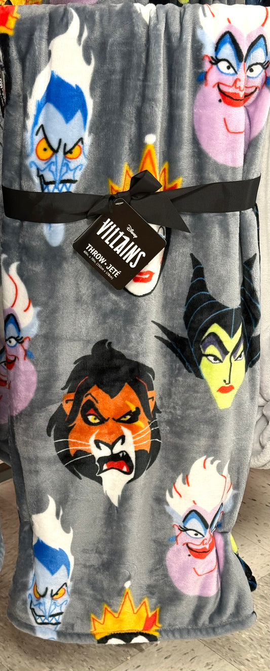 New Disney Halloween Villains throw blanket 60x70