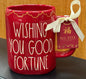 New Rae Dunn ceramic coffee mug WISHING YOU GOOD FORTUNE