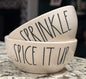 Rae Dunn white ceramic 2-piece mini bowl set SPRINKLE & SPICE IT UP