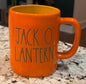 New Rae Dunn orange ceramic Halloween coffee mug decor JACK O’ LANTERN