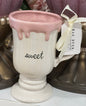 New release Rae Dunn pink drip ceramic SWEET mug