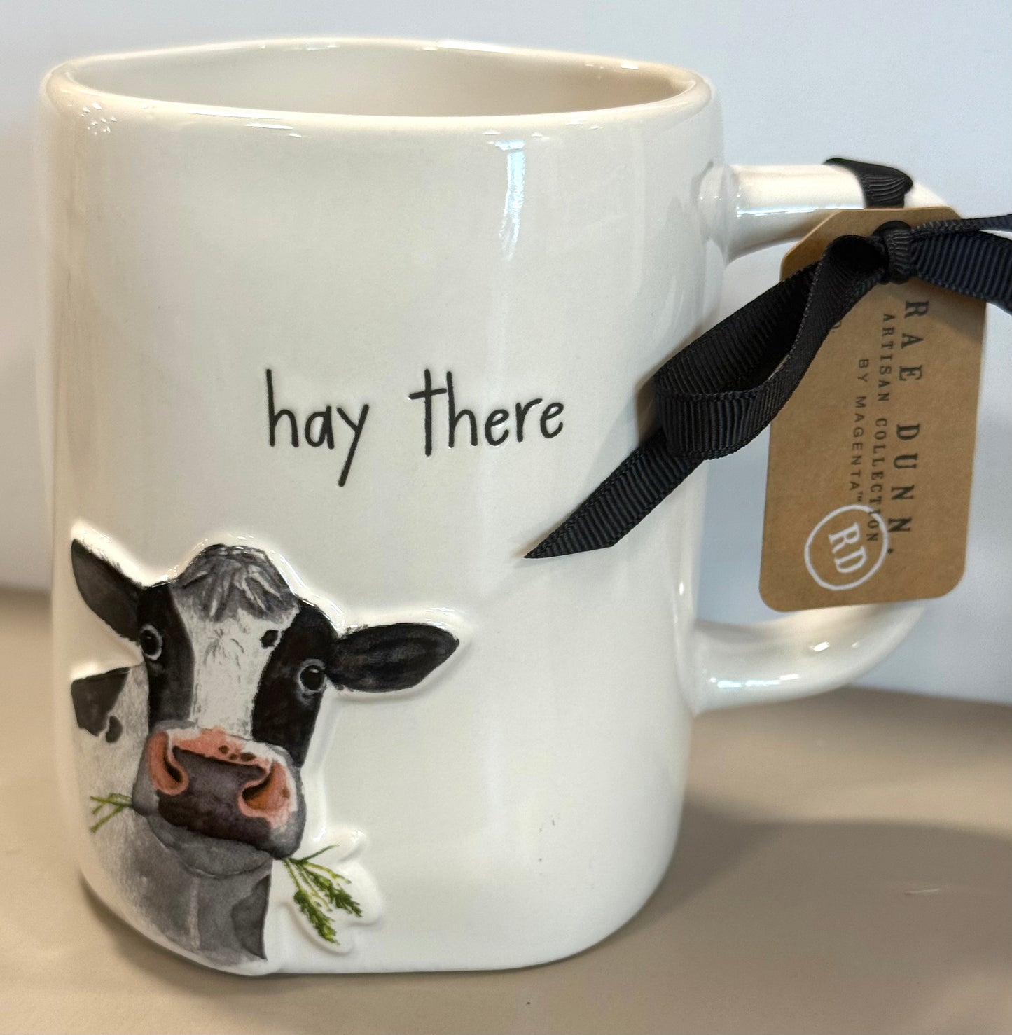 New Rae Dunn ceramic Farmline coffee mug HAY THERE