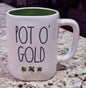 New Rae Dunn St. Patrick’s Day ceramic coffee mug POT O’ GOLD