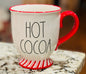 New Rae Dunn striped bottom ceramic HOT COCOA mug