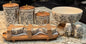 New 6-piece ceramic Made in India canisters, bowls, salt and pepper set kitchen set