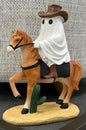 New Halloween cowboy and horse ghost decor piece 8x6