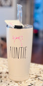 New Rae Dunn 17oz stainless tumbler AUNTIE