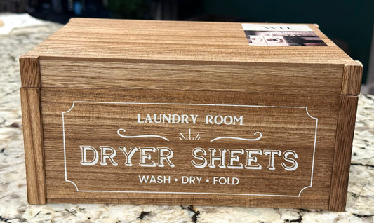 New wood hinge close DRYER Sheet laundry 🧺 room storage