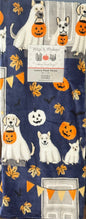 New Wags and Whiskers blue and white ghost/dog Halloween throw blanket 50x70