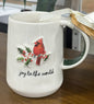 New Rae Dunn ceramic Christmas coffee mug JOY TO THE WORLD