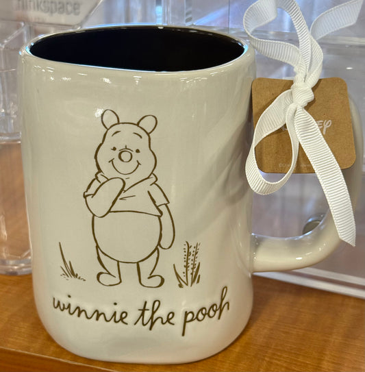New Rae Dunn x Disney’s WINNIE THE POOH beige ceramic coffee mug brown interior