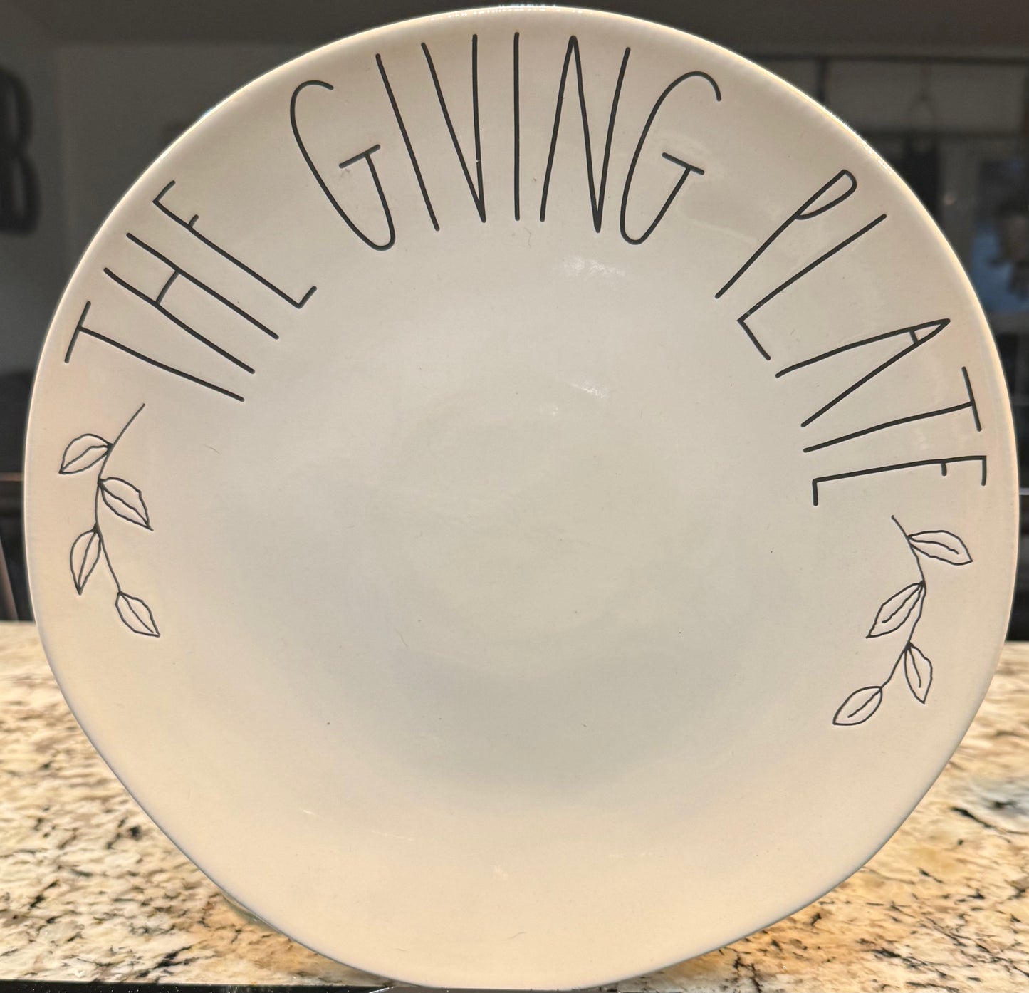 New Rae Dunn ceramic 11” plate THE GIVING PLATE
