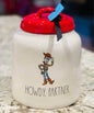 New Rae Dunn white ceramic Pixar canister Toy 🧸 Story woods HOWDY, PARTNER