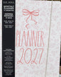 New Rae Dunn softback 8x10 monthly planner 2026-2027 pink bow 🎀