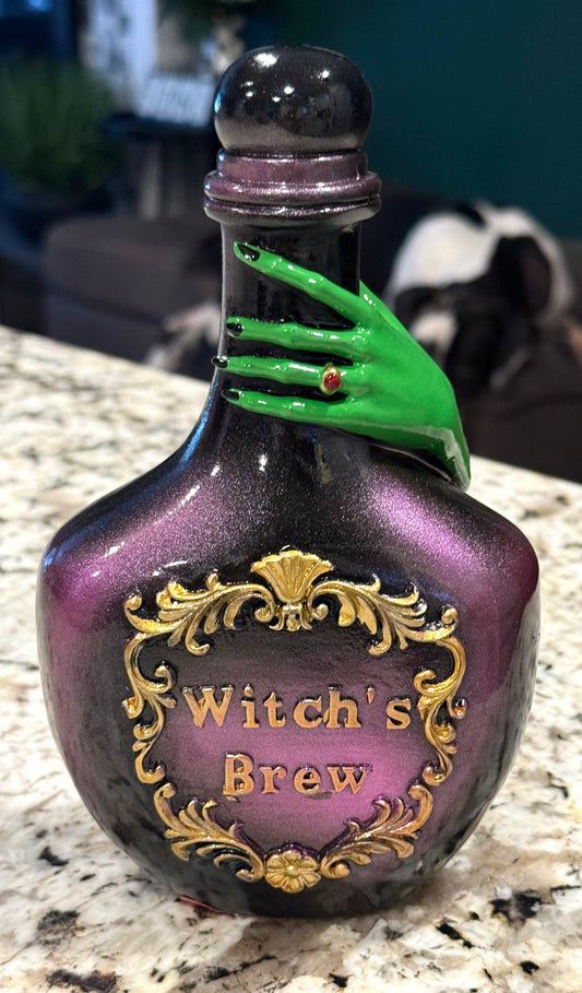 New Halloween decor Witch’s Brew potion bottle