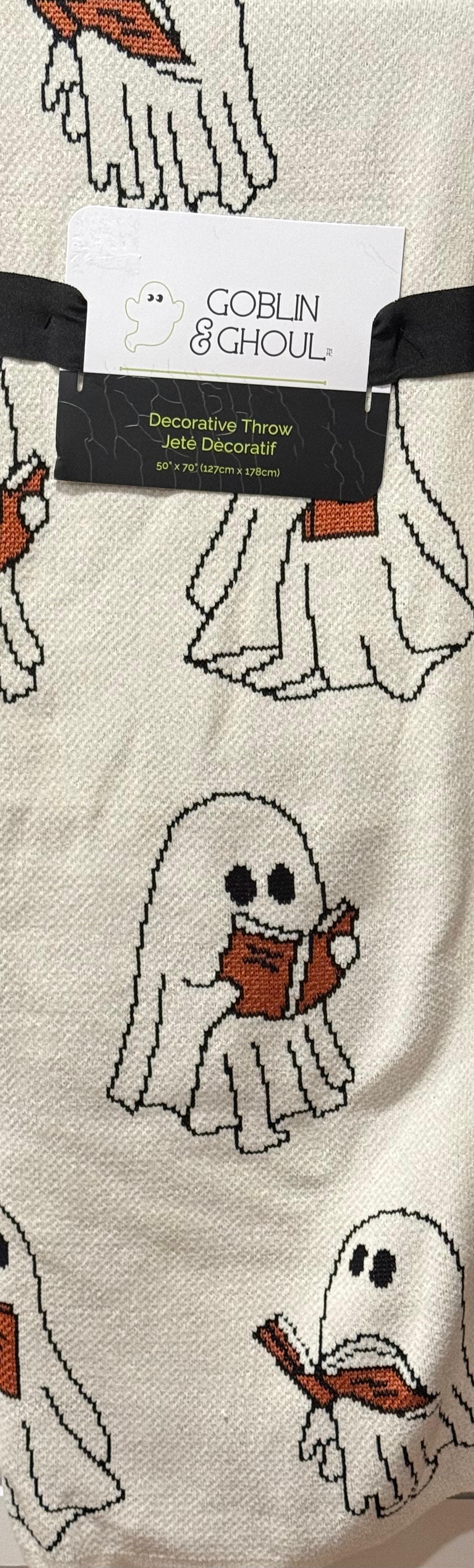 New Goblin & Ghoul knit 50x70 Halloween ghost teading book throw blanket