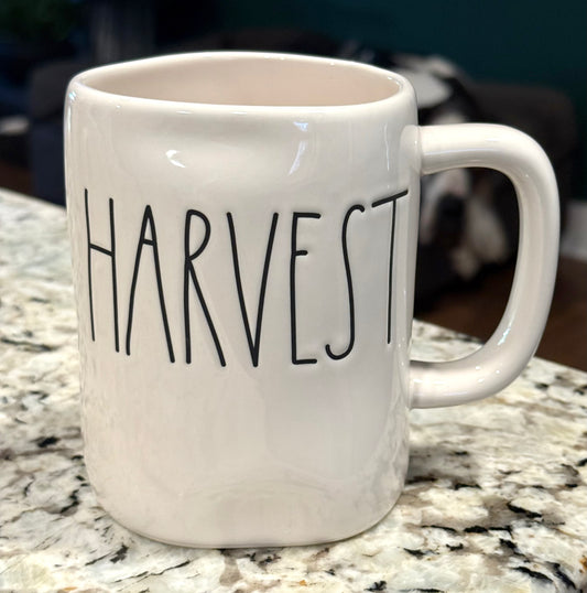 New Rae Dunn fall ceramic coffee mug HARVEST
